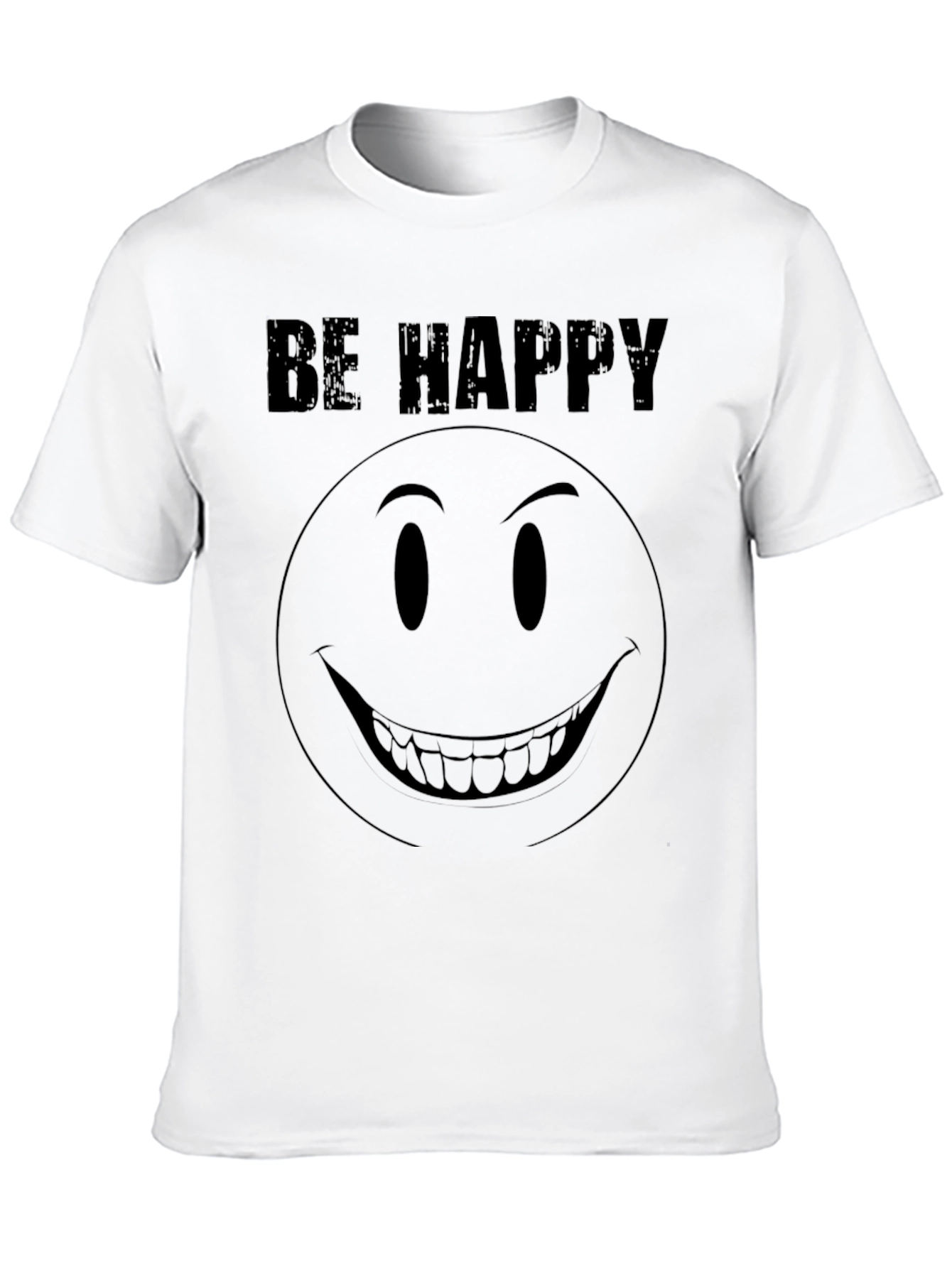 Be Happy Graphic Tee - Creepy Smile T-Shirt