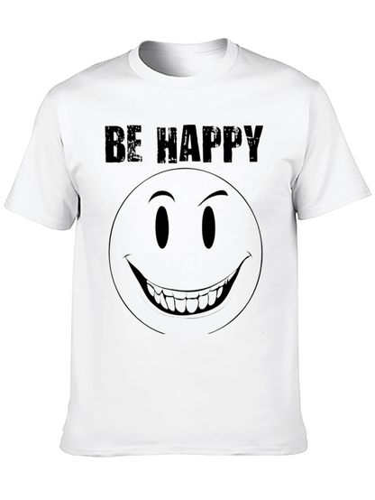 Be Happy Graphic Tee - Creepy Smile T-Shirt