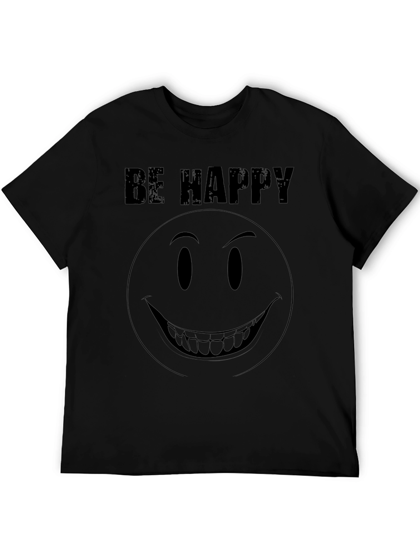 Be Happy Graphic Tee - Creepy Smile T-Shirt