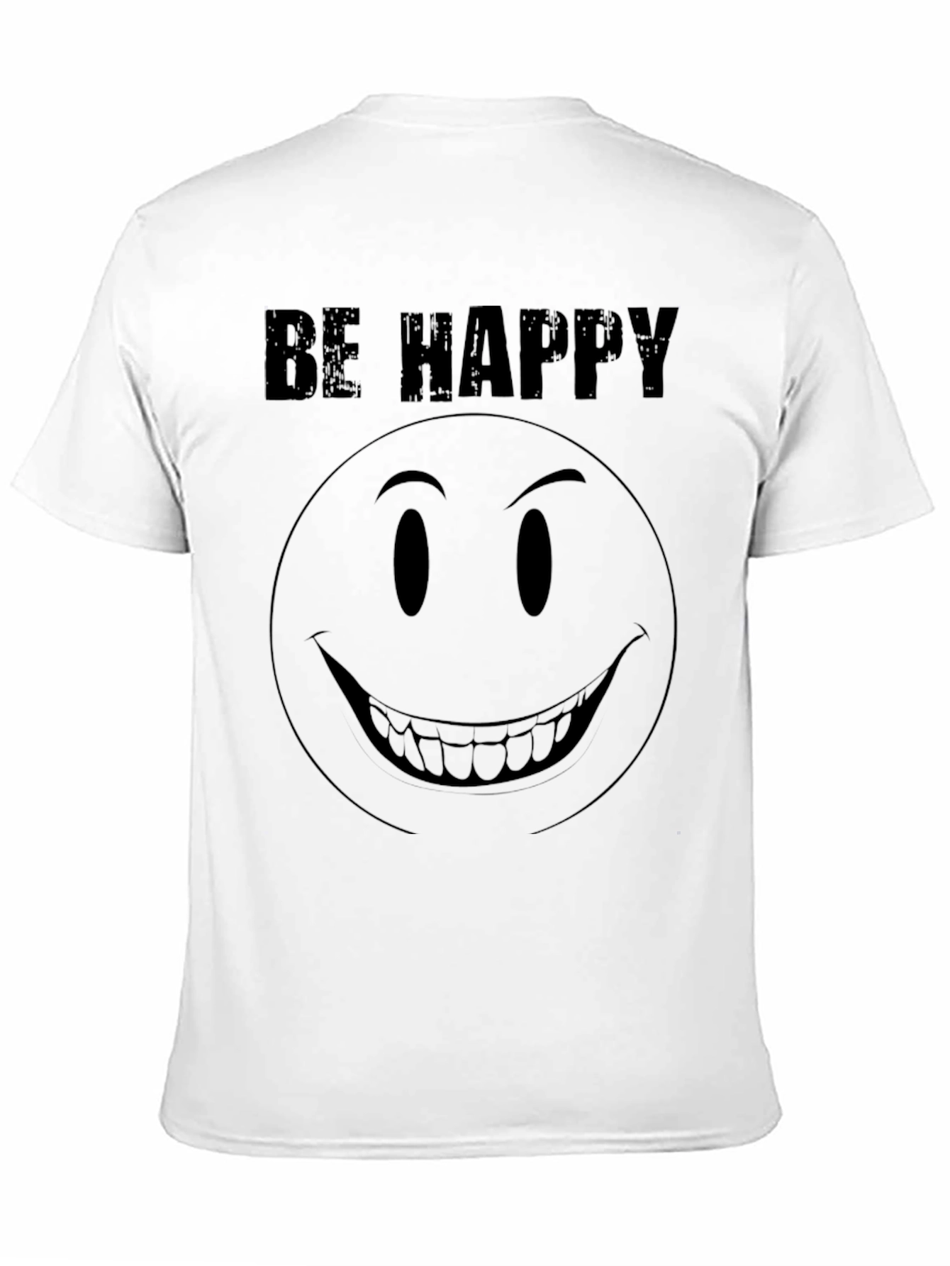 Be Happy Graphic Tee - Creepy Smile T-Shirt