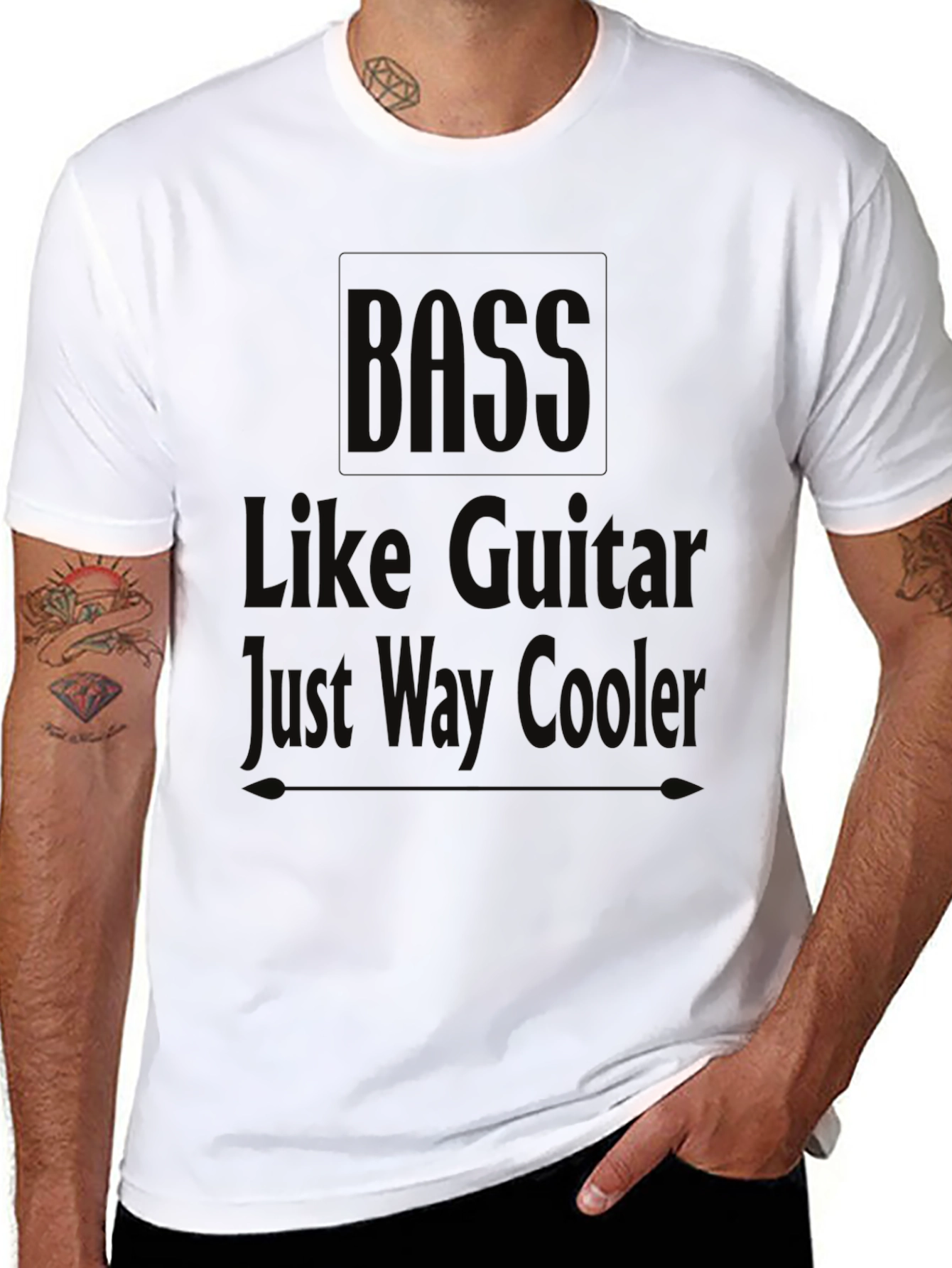 Bass Like Guitar Just Way Cooler Black T-Shirt