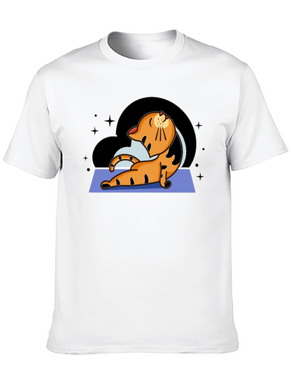 Yoga Cat Graphic T-Shirt