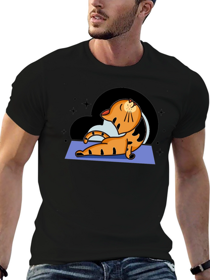 Yoga Cat Graphic T-Shirt