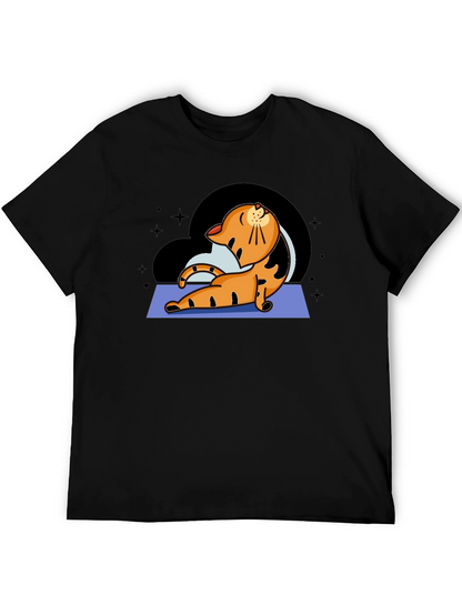 Yoga Cat Graphic T-Shirt
