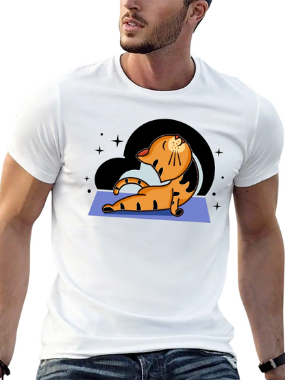 Yoga Cat Graphic T-Shirt