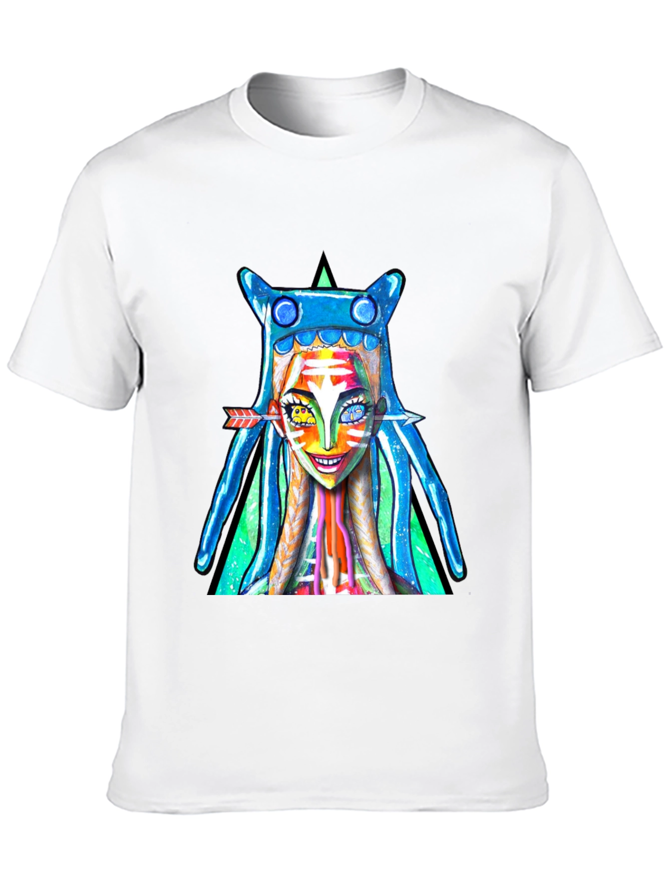 Vibrant Graphic Print Tee - Unique Artistic Design