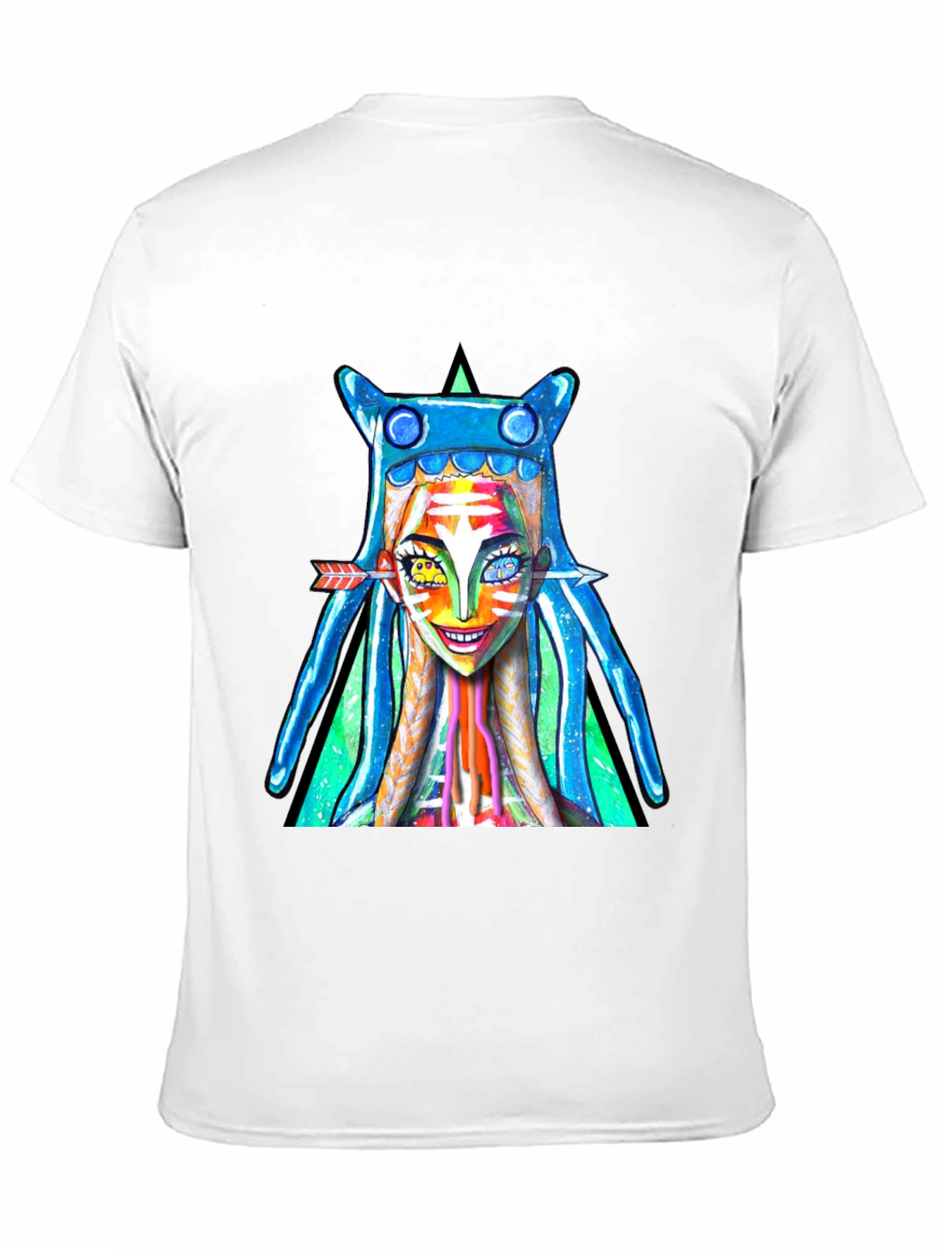 Vibrant Graphic Print Tee - Unique Artistic Design