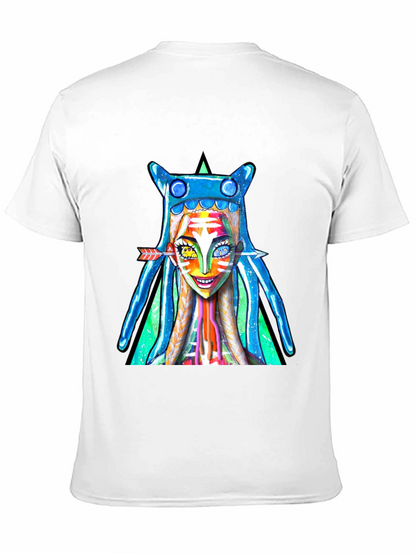 Vibrant Graphic Print Tee - Unique Artistic Design