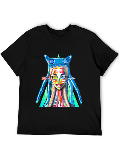 Vibrant Graphic Print Tee - Unique Artistic Design