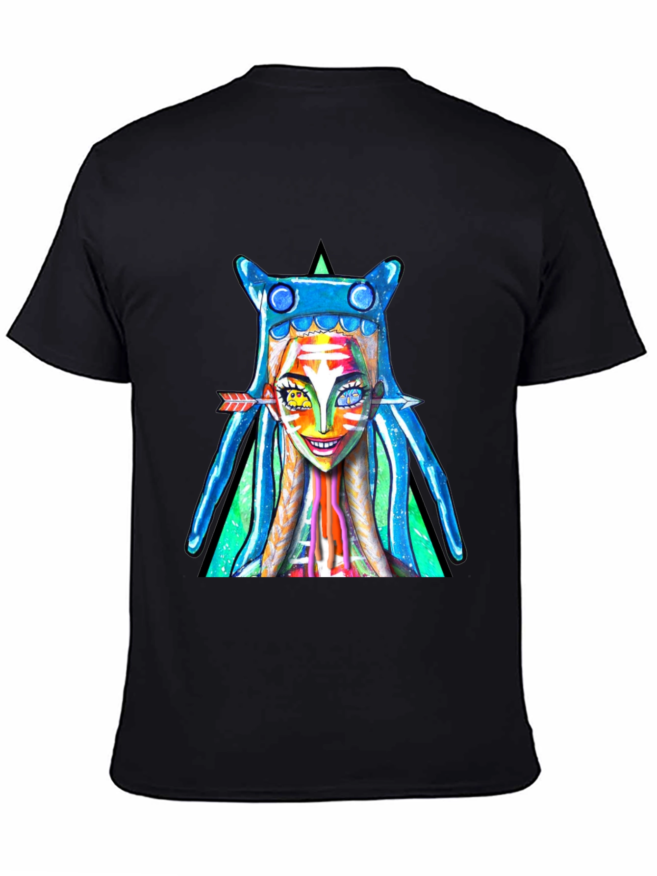 Vibrant Graphic Print Tee - Unique Artistic Design