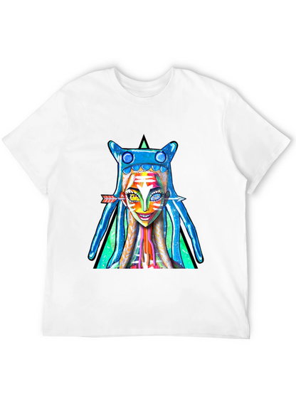 Vibrant Graphic Print Tee - Unique Artistic Design