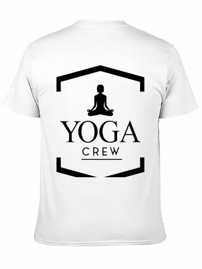 Yoga Crew Black T-Shirt - Meditating Silhouette