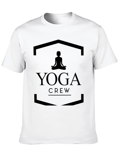 Yoga Crew Black T-Shirt - Meditating Silhouette