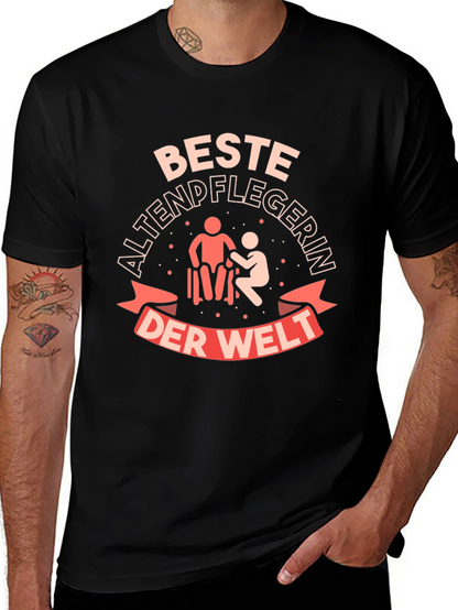 Best Caregiver T-Shirt - Black Cotton