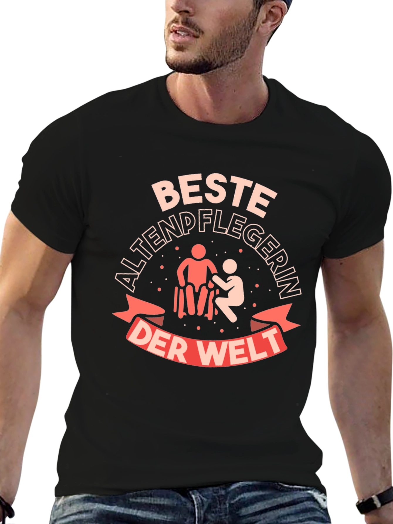 Best Caregiver T-Shirt - Black Cotton