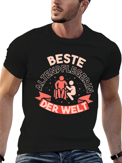 Best Caregiver T-Shirt - Black Cotton