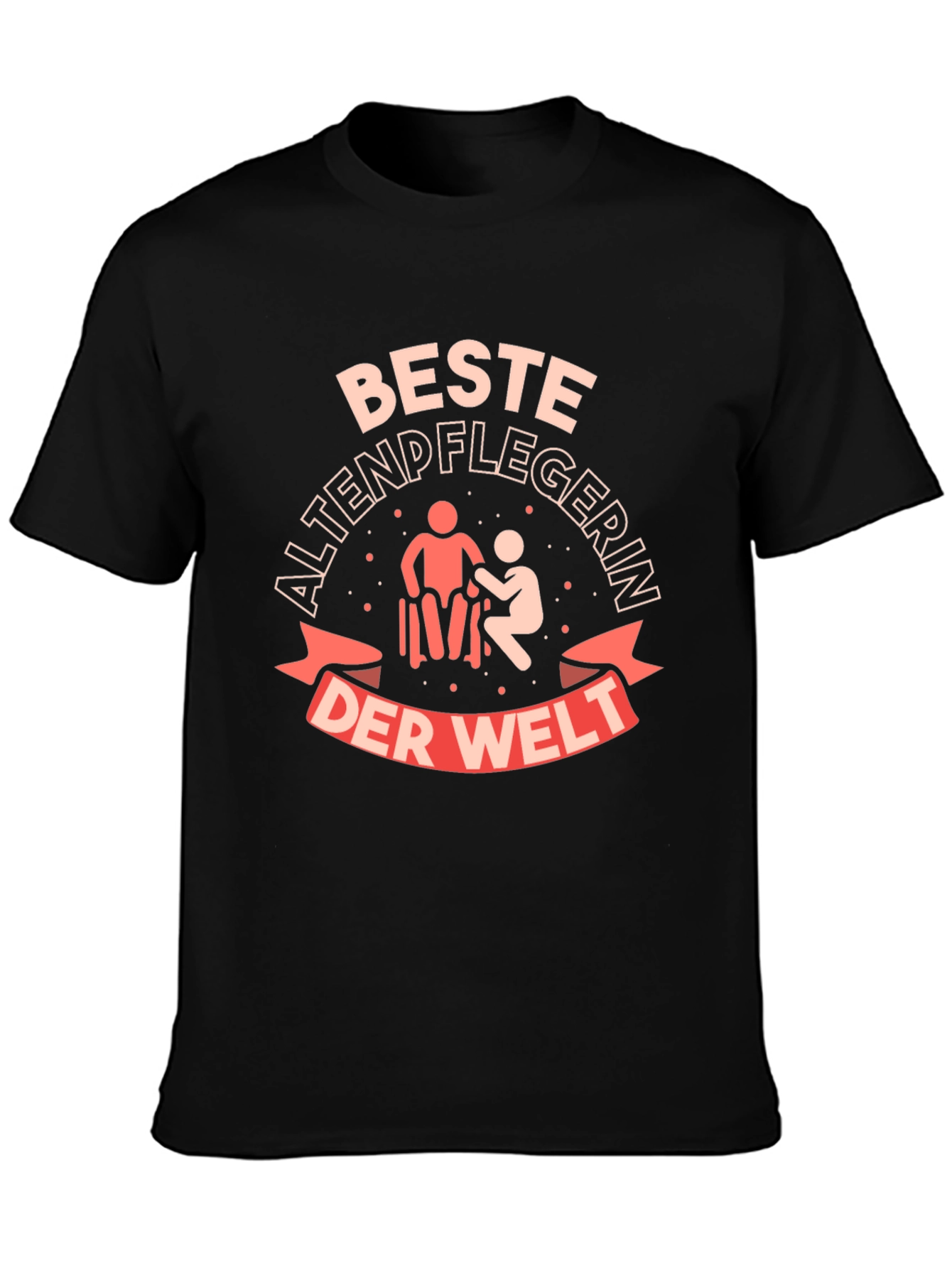 Best Caregiver T-Shirt - Black Cotton