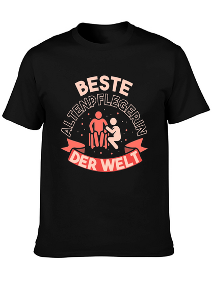 Best Caregiver T-Shirt - Black Cotton