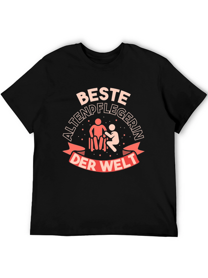 Best Caregiver T-Shirt - Black Cotton