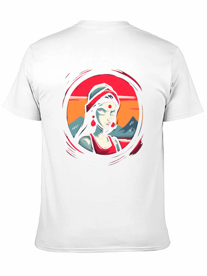 Vibrant Woman Graphic Black T-Shirt