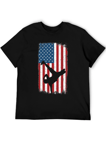 American Flag Breakdancer Graphic Tee