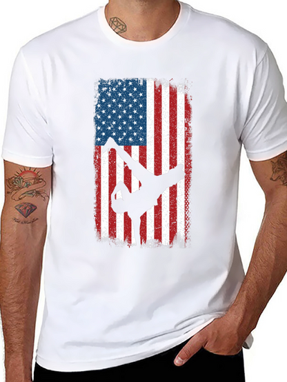 American Flag Breakdancer Graphic Tee