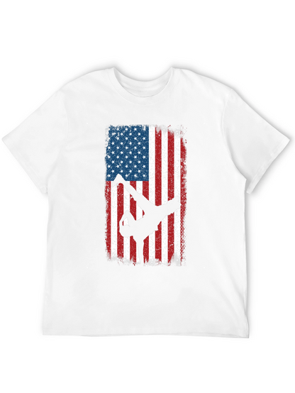 American Flag Breakdancer Graphic Tee