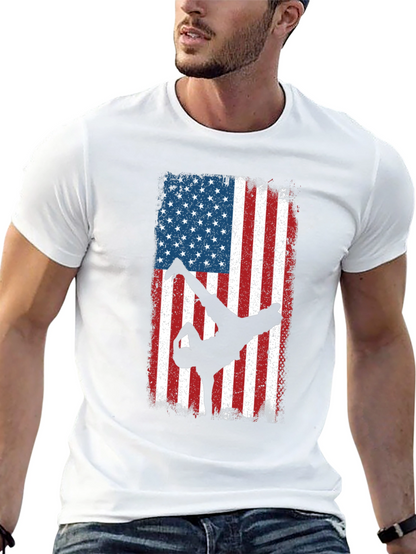 American Flag Breakdancer Graphic Tee