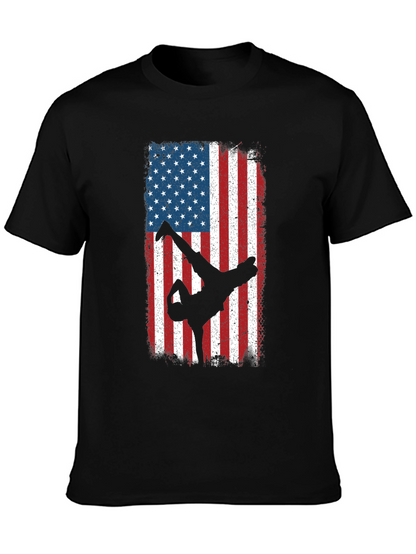 American Flag Breakdancer Graphic Tee