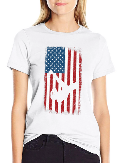 American Flag Breakdancer Graphic Tee