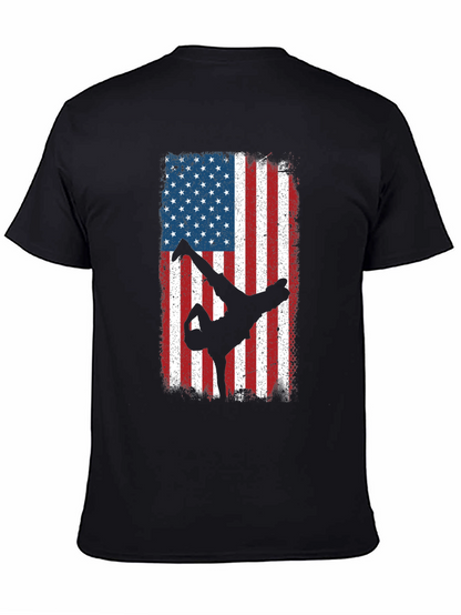 American Flag Breakdancer Graphic Tee