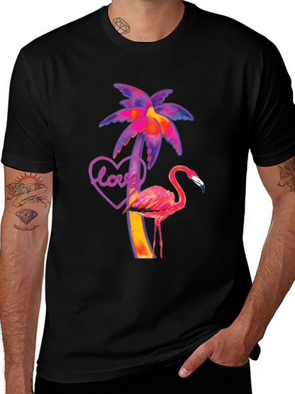 Tropical Flamingo Love T-Shirt