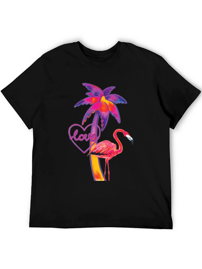 Tropical Flamingo Love T-Shirt
