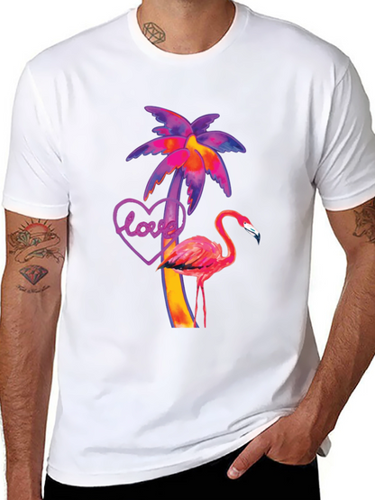 Tropical Flamingo Love T-Shirt