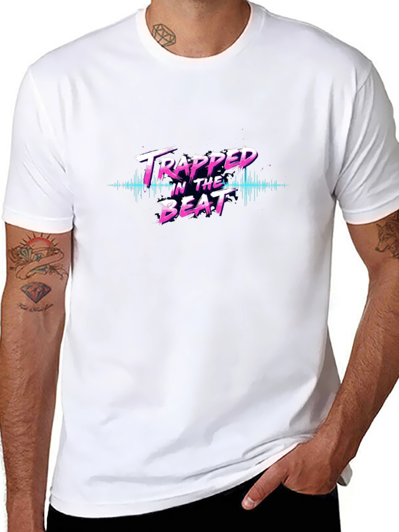 Trapped in the Beat Graphic Tee - Black