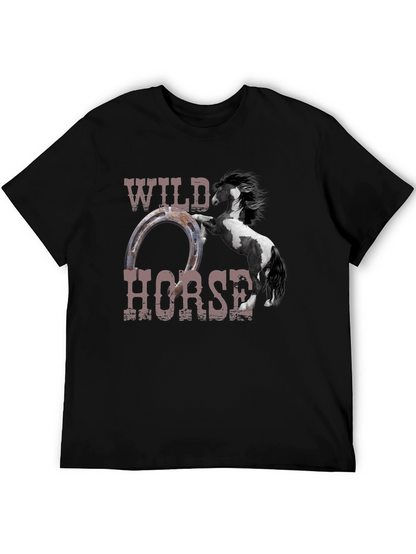 Wild Horse Graphic Tee - Black Unisex T-Shirt