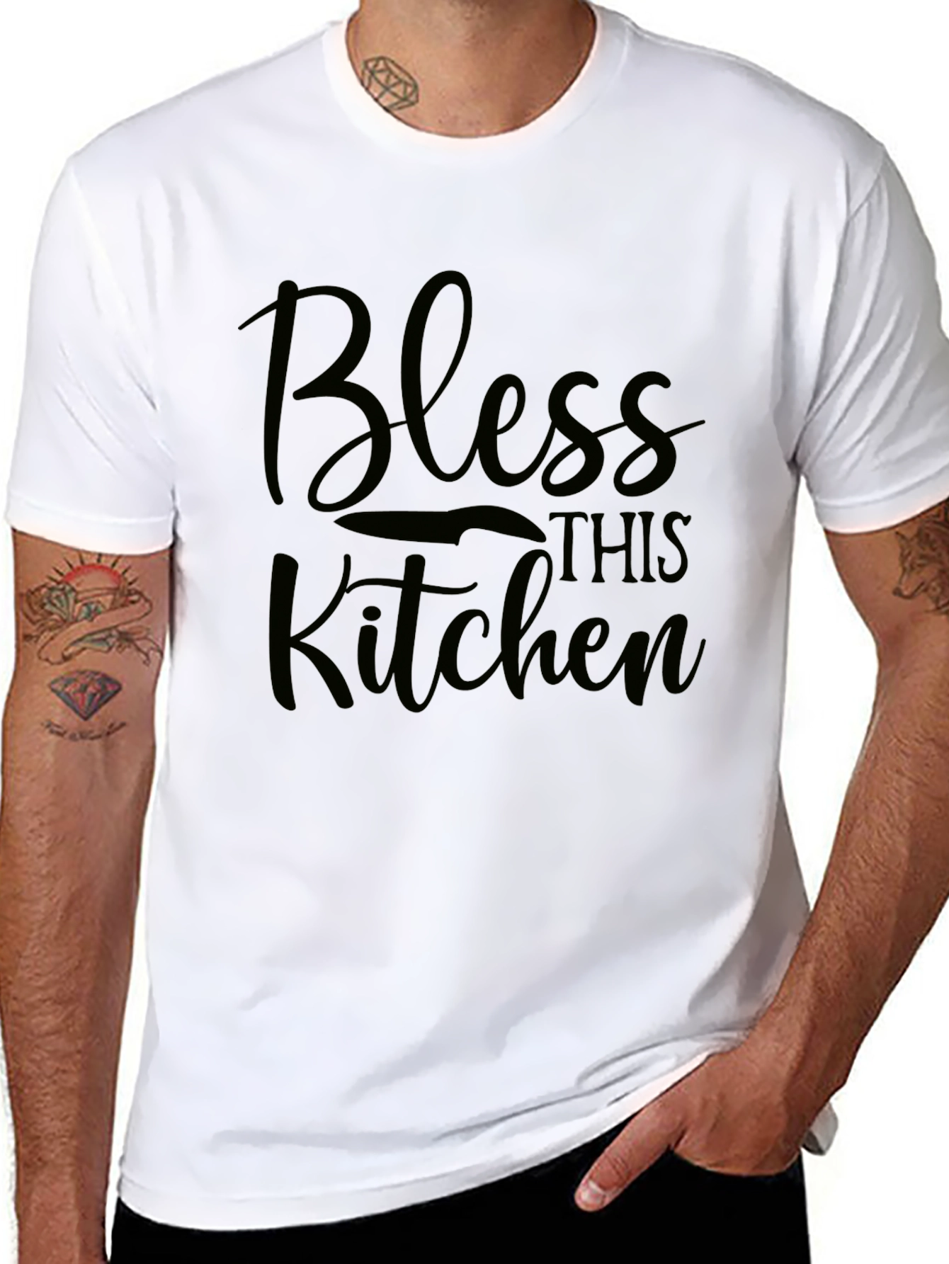 Bless This Kitchen Black T-Shirt