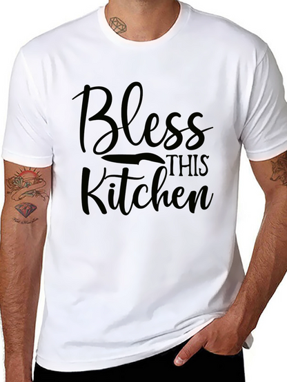 Bless This Kitchen Black T-Shirt