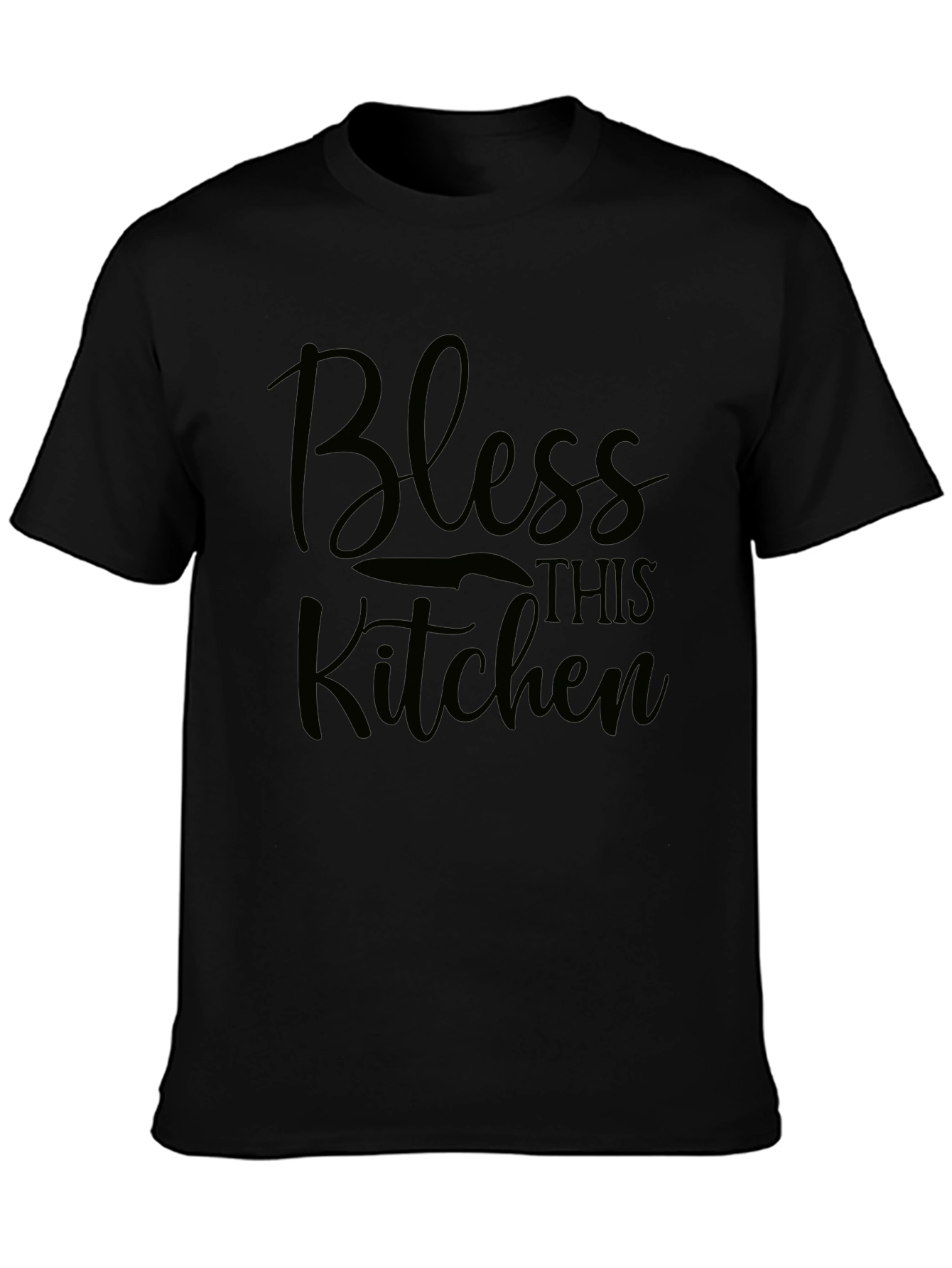 Bless This Kitchen Black T-Shirt