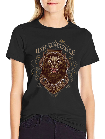 Unbreakable Lion Graphic Tee - Bold Streetwear