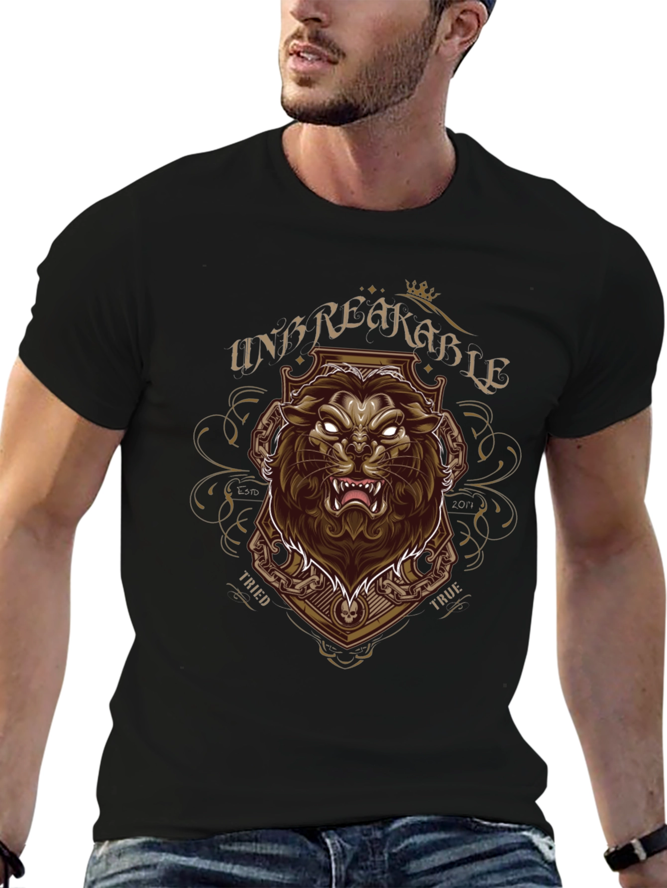 Unbreakable Lion Graphic Tee - Bold Streetwear