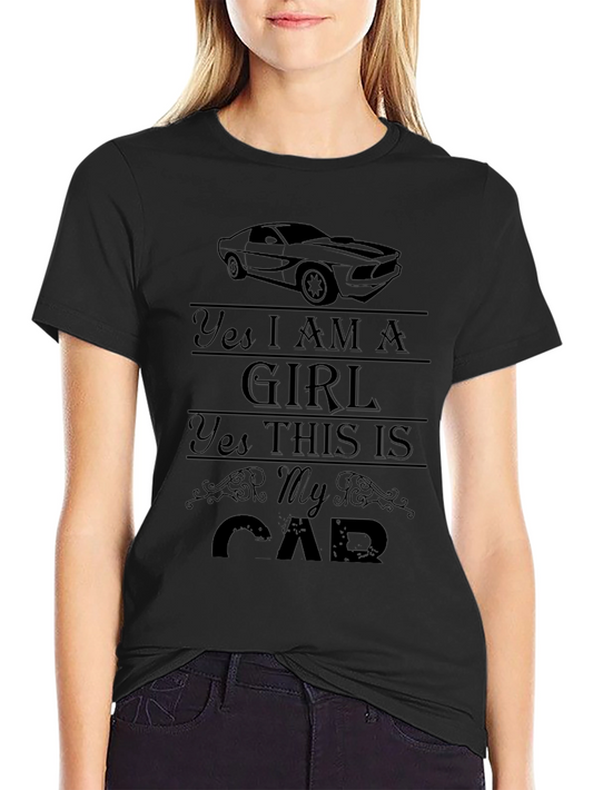 Yes I AM A GIRL Car Graphic Tee