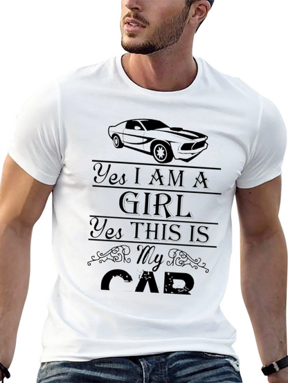 Yes I AM A GIRL Car Graphic Tee