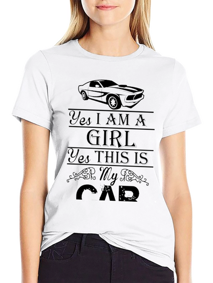 Yes I AM A GIRL Car Graphic Tee