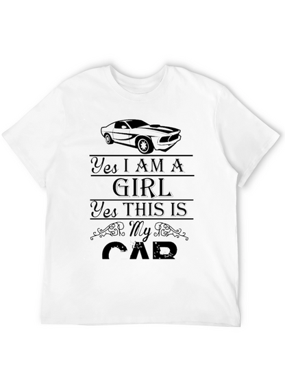Yes I AM A GIRL Car Graphic Tee