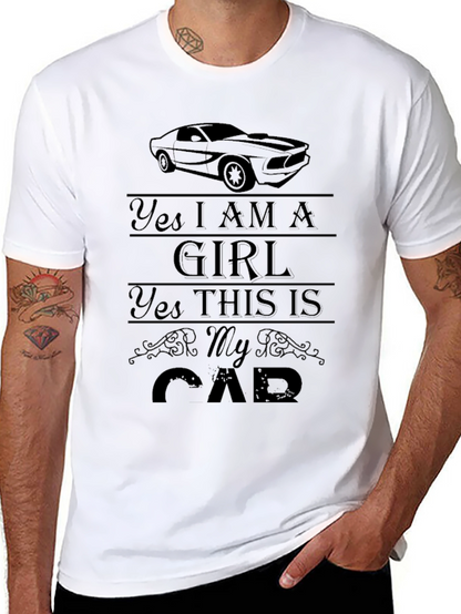 Yes I AM A GIRL Car Graphic Tee