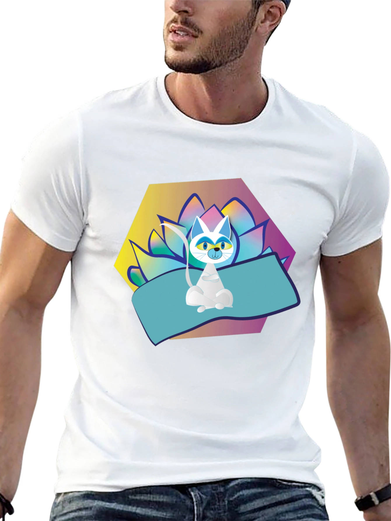 Yoga Cat T-Shirt - Zen Vibes