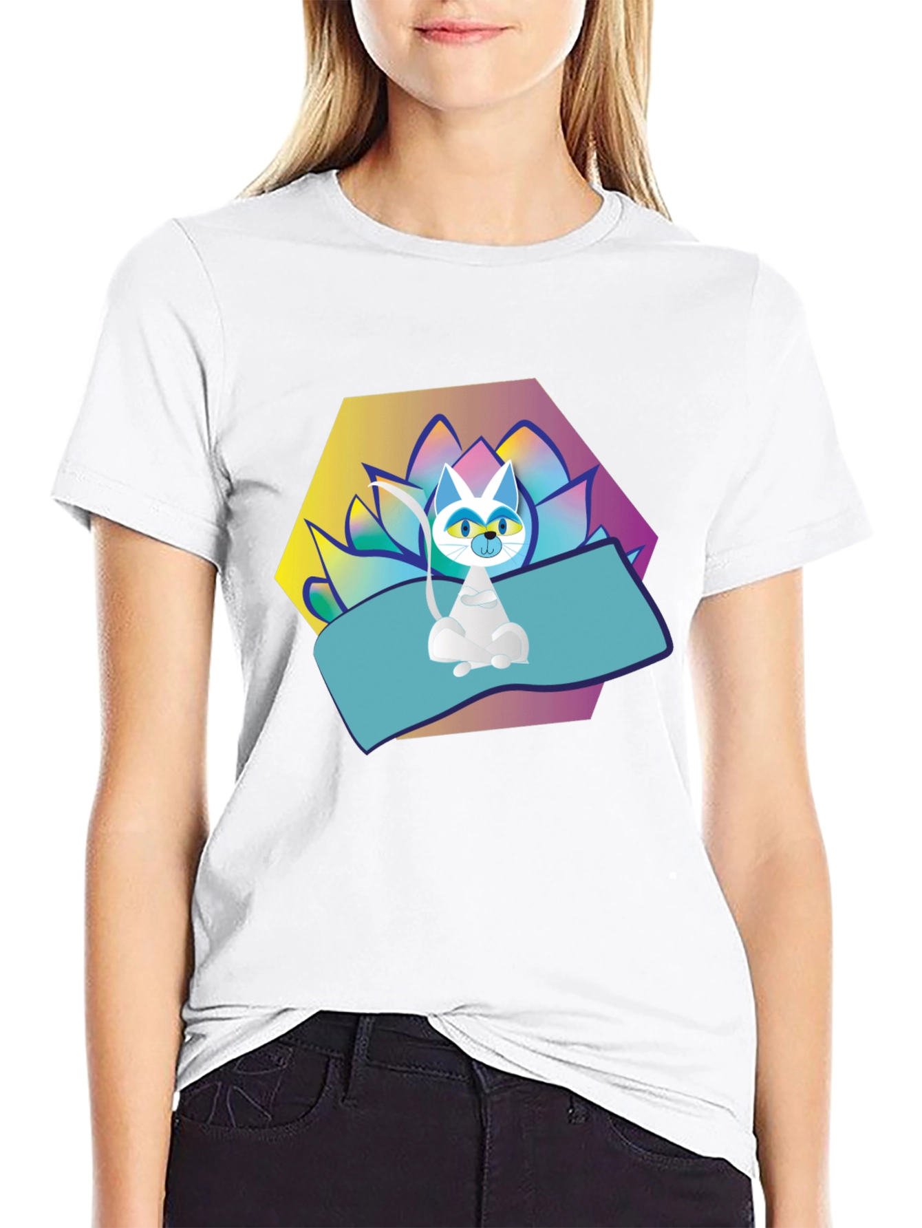 Yoga Cat T-Shirt - Zen Vibes