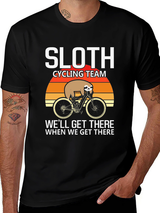 Sloth Cycling Team T-Shirt - Funny Graphic Tee
