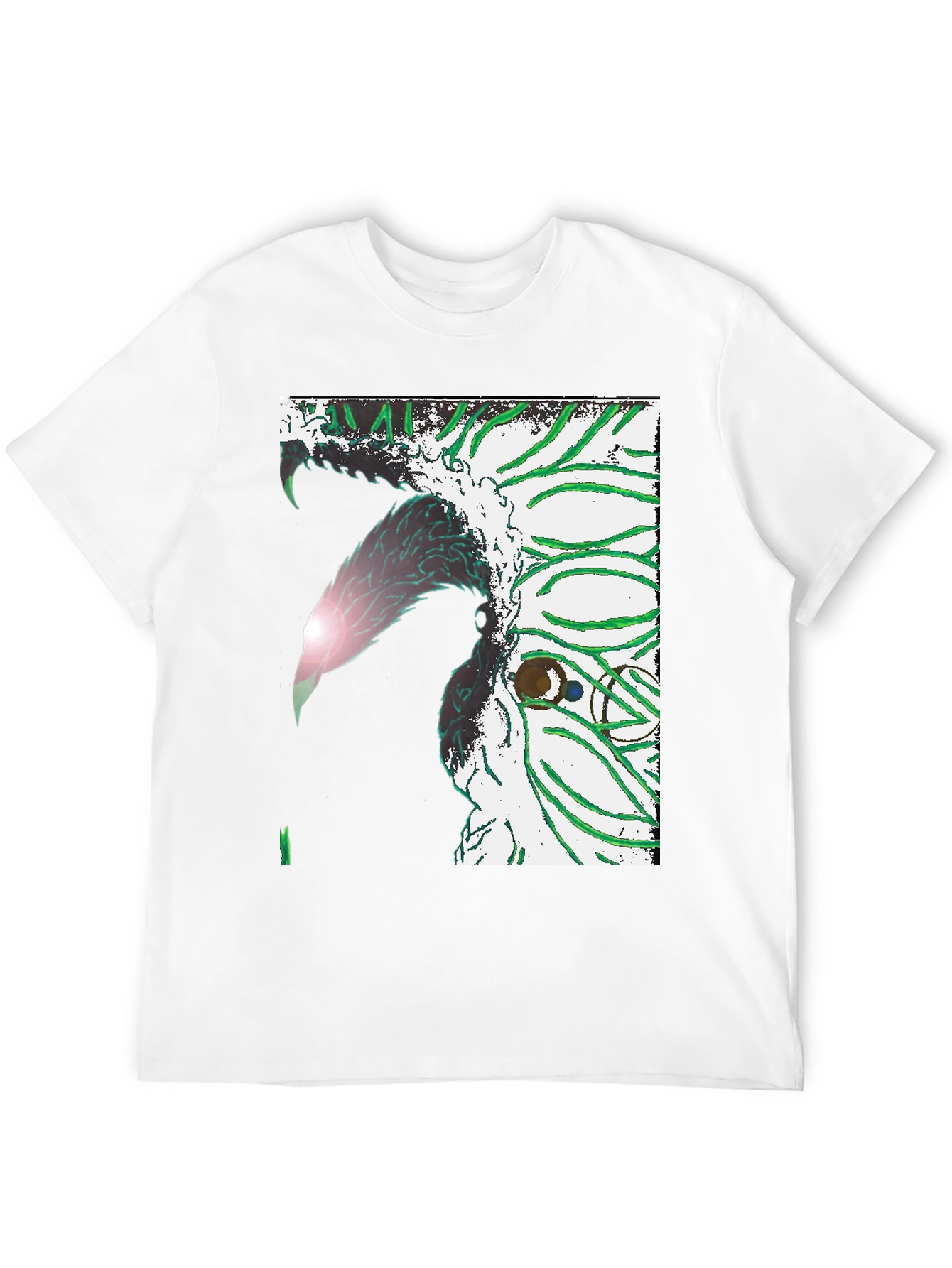 Abstract Graphic Print Black Crew Neck T-Shirt